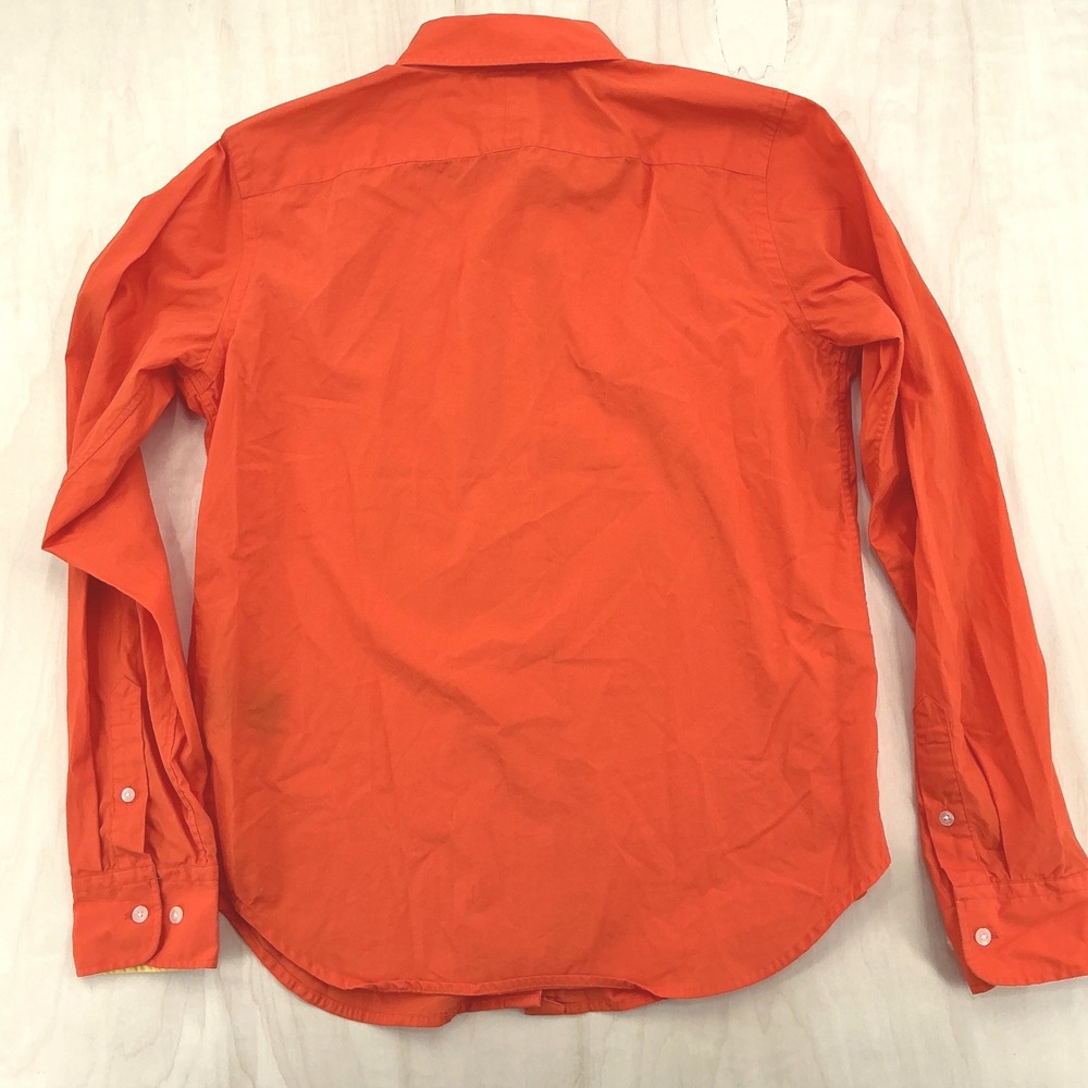 Lauren Ralph Lauren Shirt Womens S Orange Long Sleeve Cotton Button Up Preppy - Picture 8 of 8